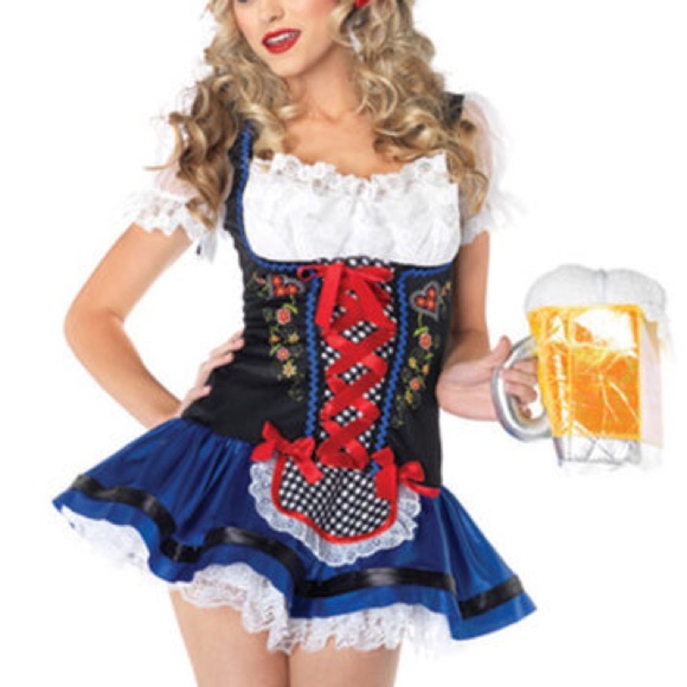 Leg Avenue Flirty Fraulein Costume - Oktoberfest Beer Maiden / Drindl Dress - S
